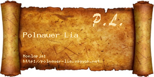Polnauer Lia névjegykártya